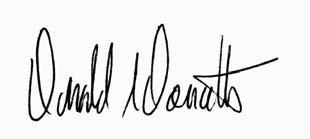 Picture of Chancellor Don Doucette Signature